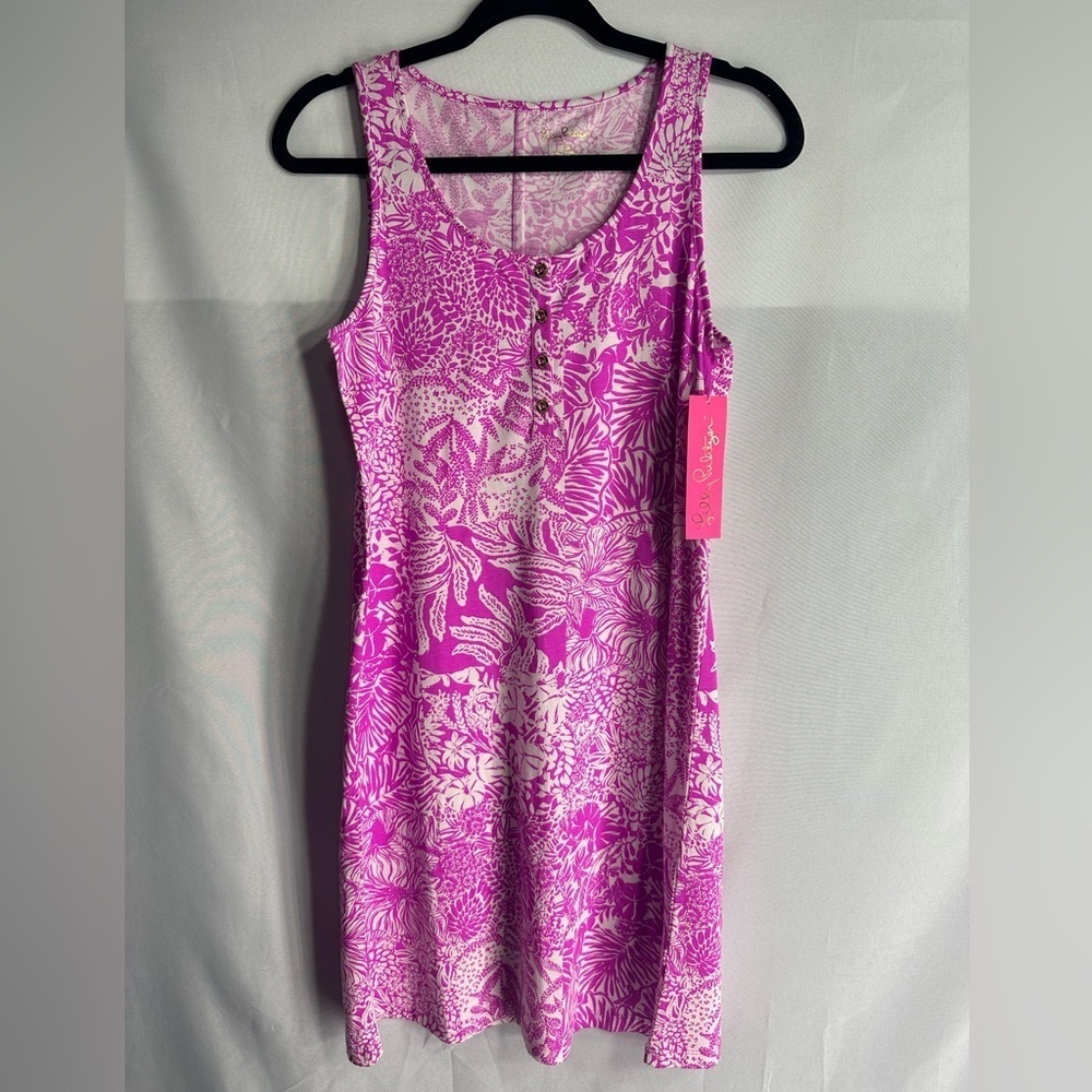 Lilly Pulitzer Pink and White Sleeveless Dress size XS brand new W /tags